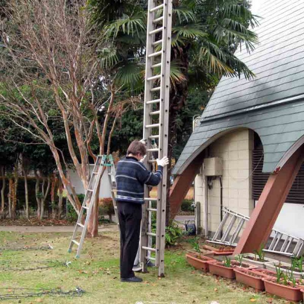 イルミネーション取り付け作業